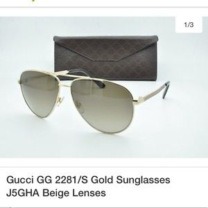Gucci gold sunglasses *perfect condition*